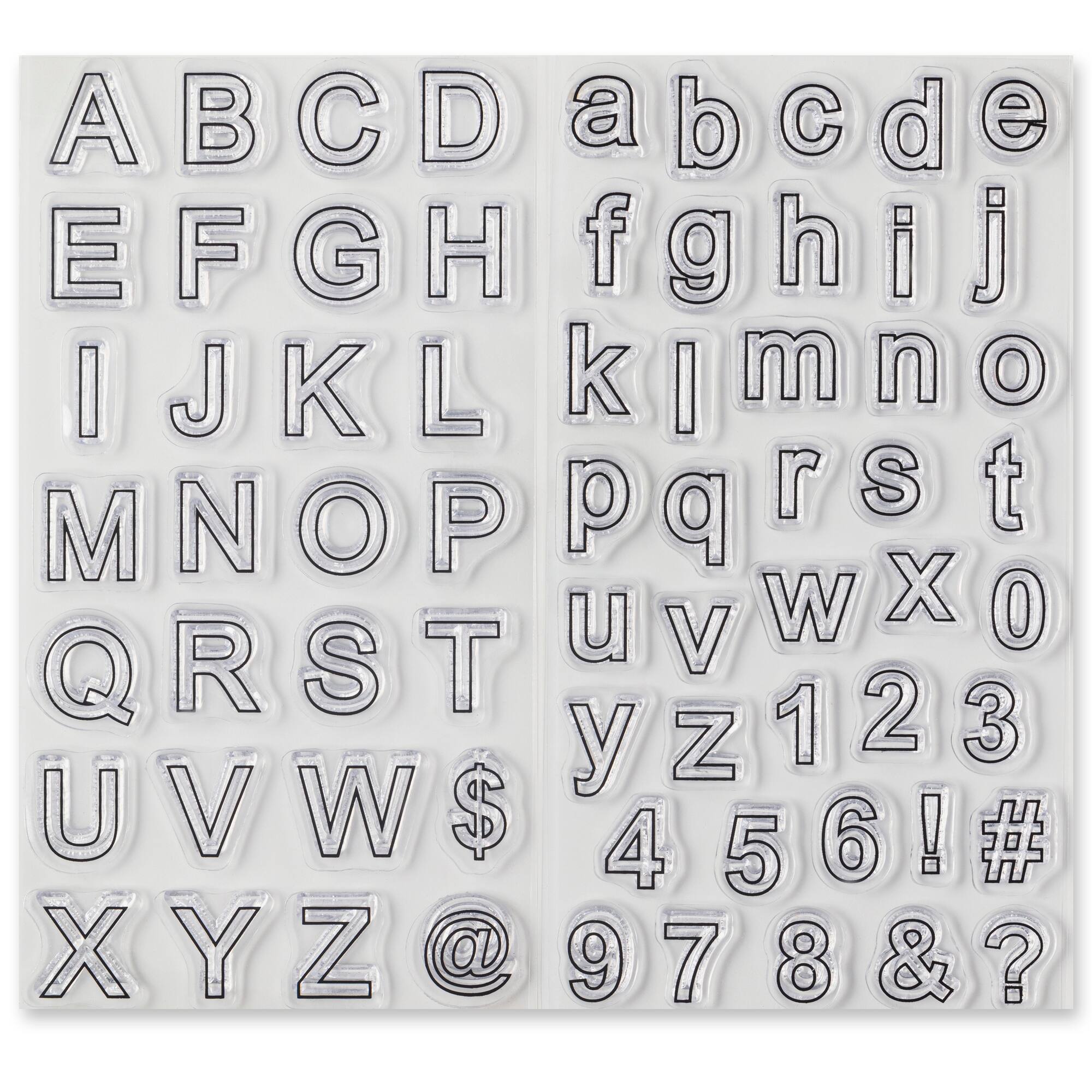 Block Letter Clear Stamps by Recollections™